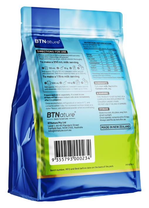 BTNature® Full Cream Instant Milk Powder