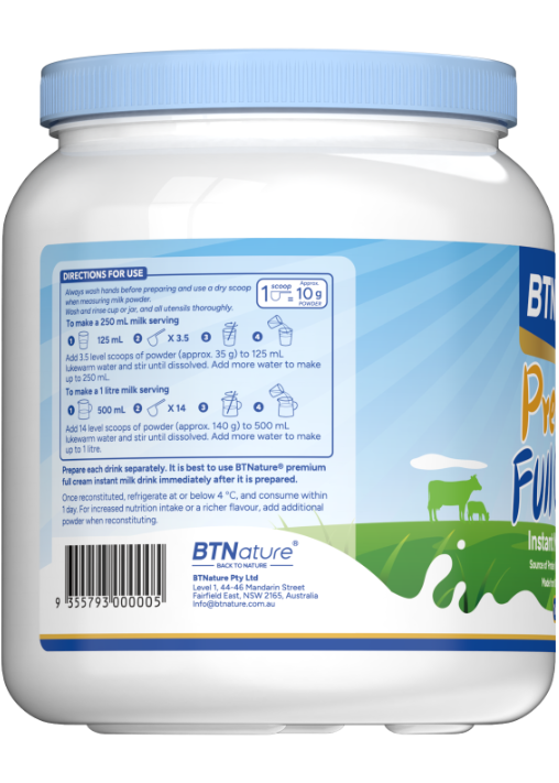 BTNature® Blue One™ Premium Full Cream Instant Milk Powder