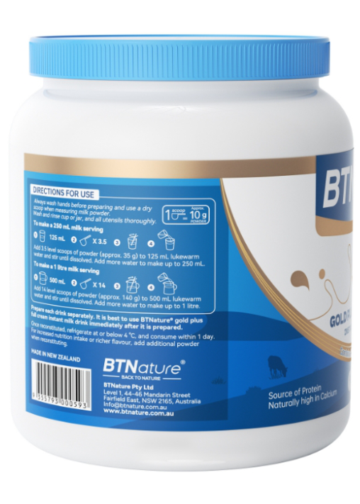 BTNature® Gold Plus Full Cream Instant Milk Powder