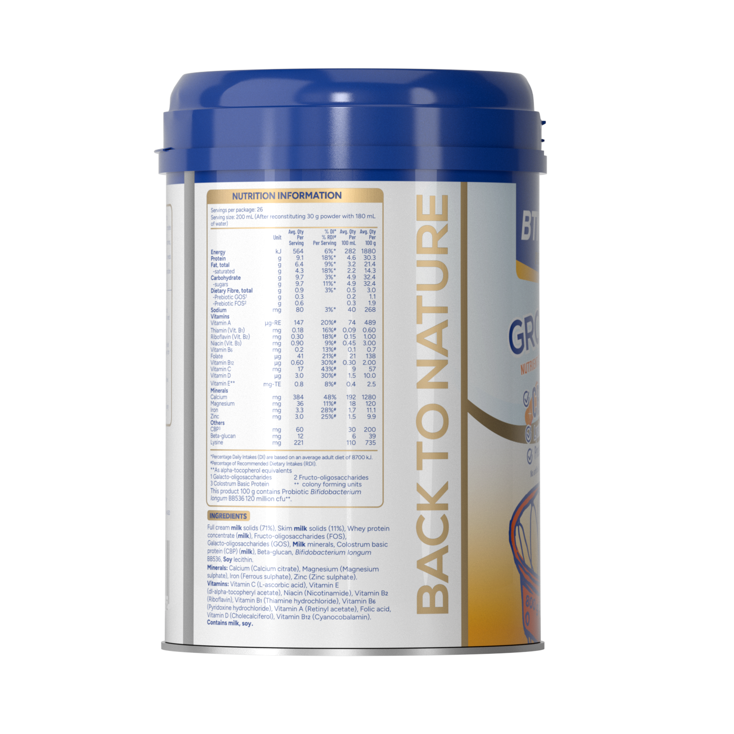 BTNature® Premium Growpro Nutrient-Dense Milk Powder