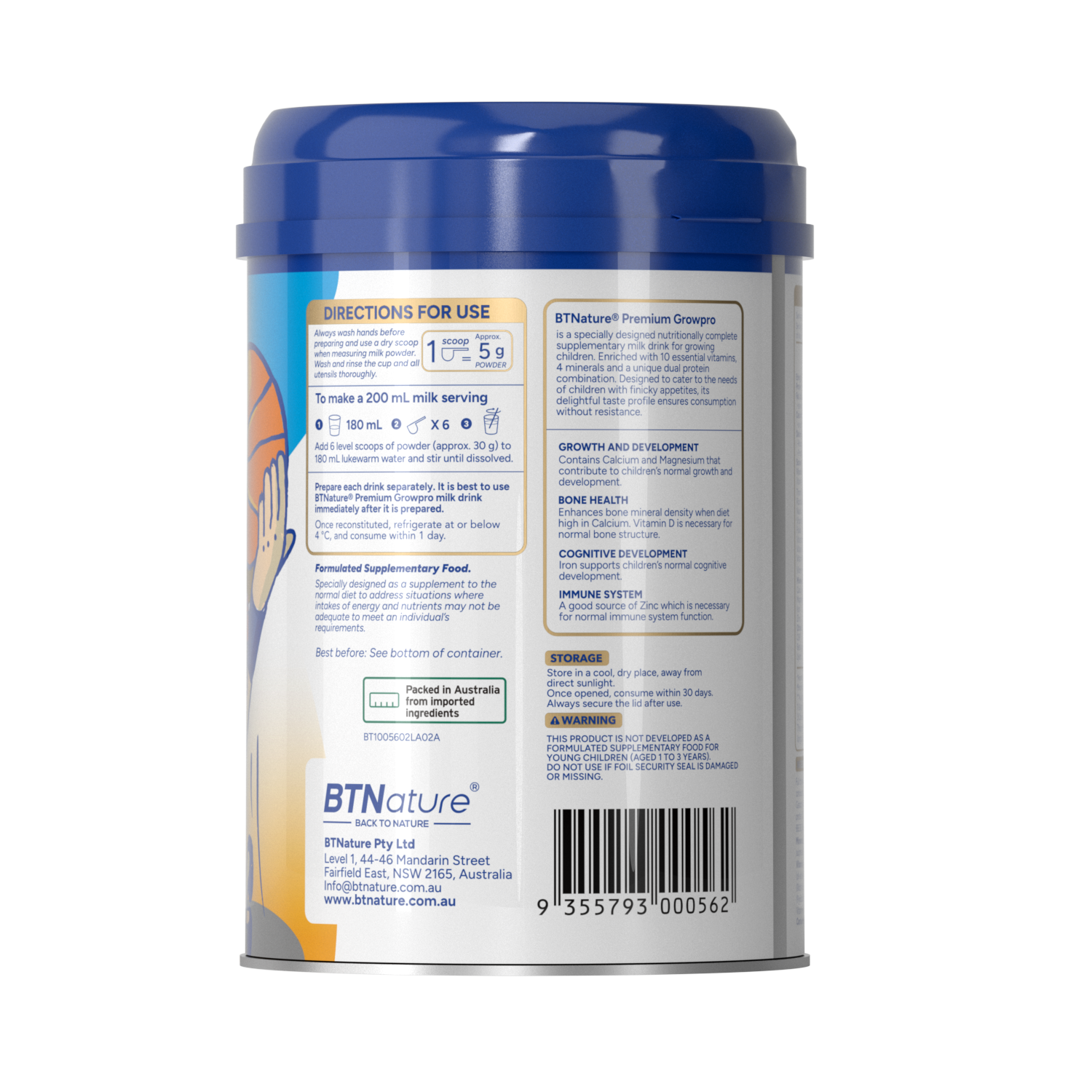 BTNature® Premium Growpro Nutrient-Dense Milk Powder