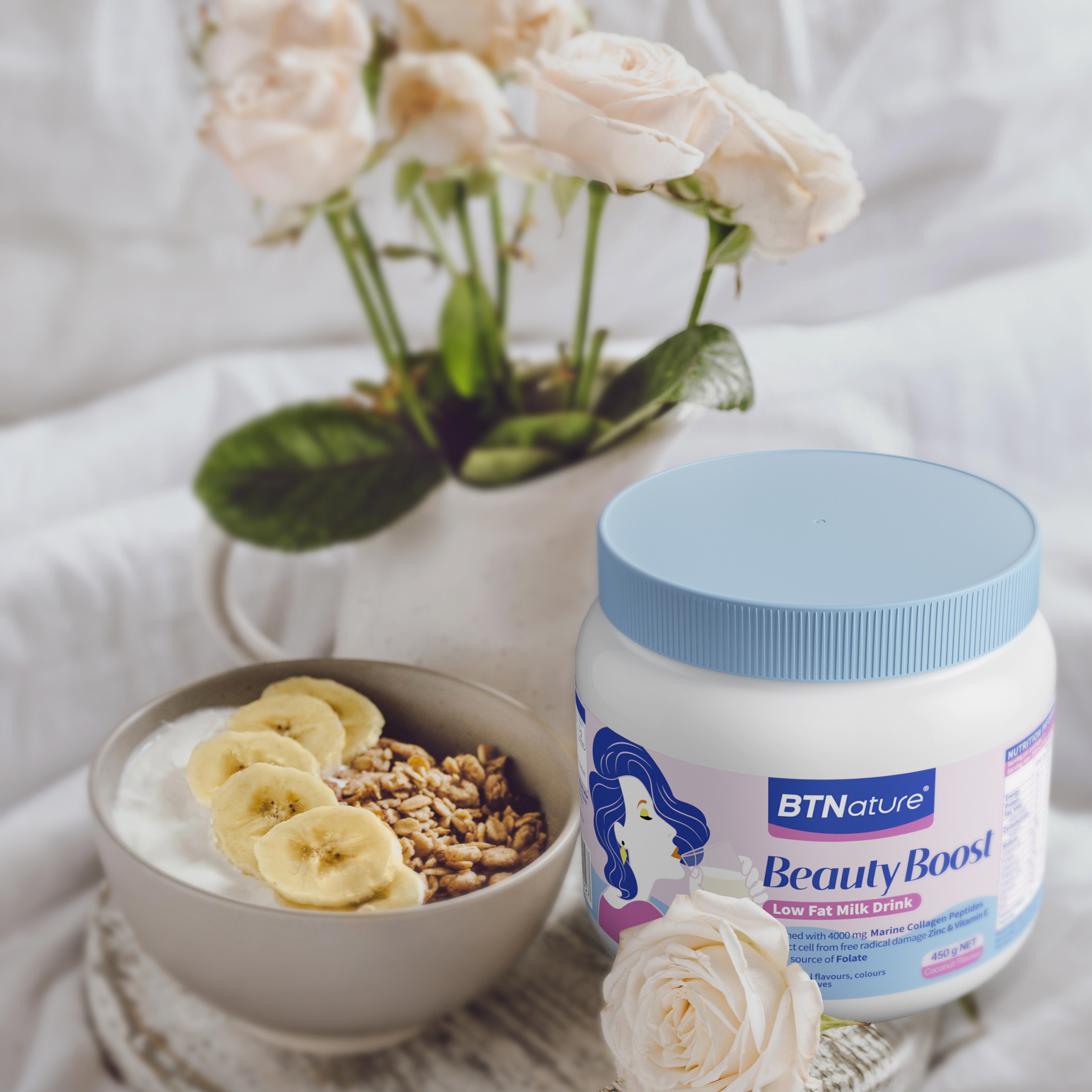 BTNature® Beauty Boost Low Fat Milk Drink Coconut Flavour Secondary image