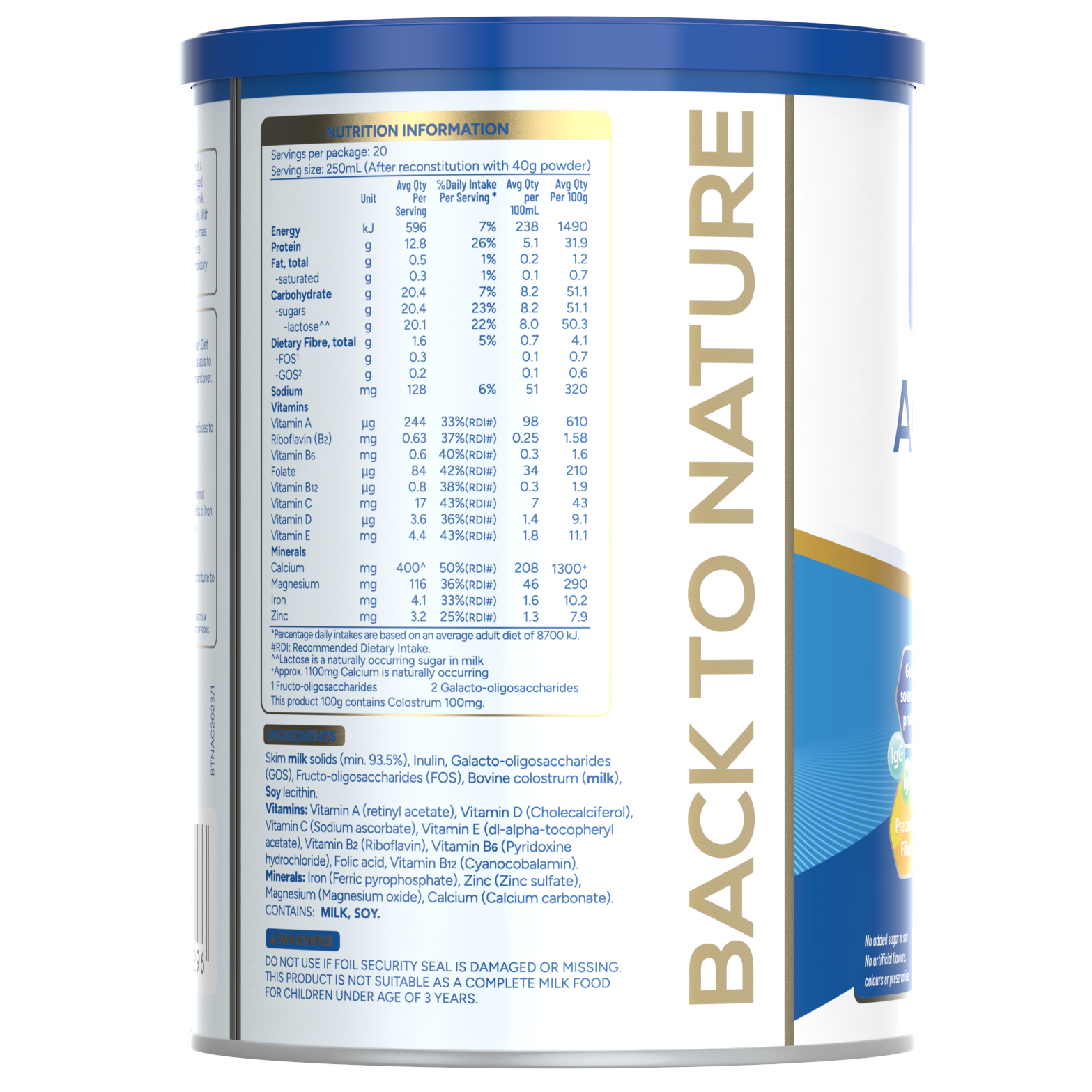 BTNature® Gold Agedcare Complete Nutritional Milk Powder