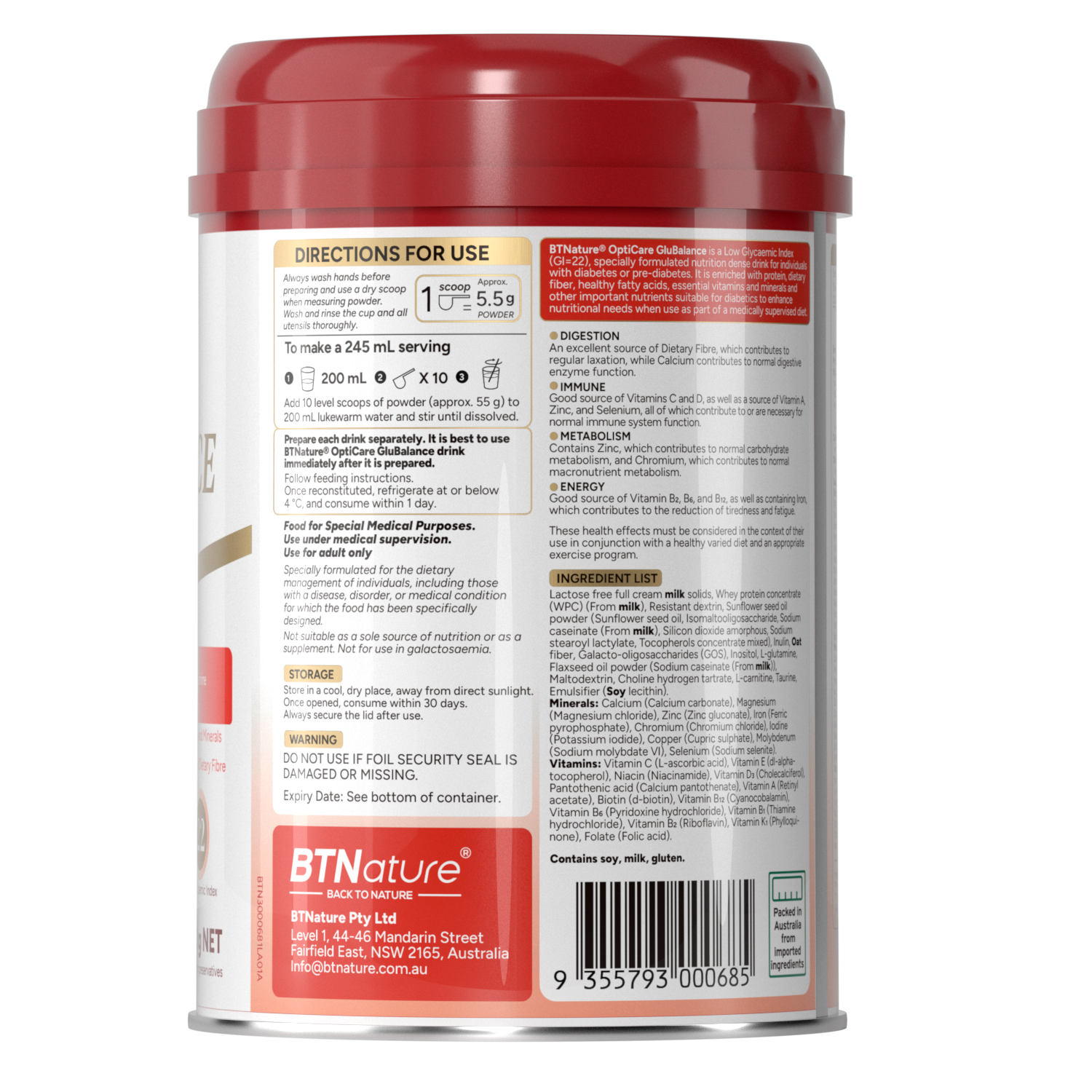 BTNature® OptiCare GluBalance Enriched Nutrition