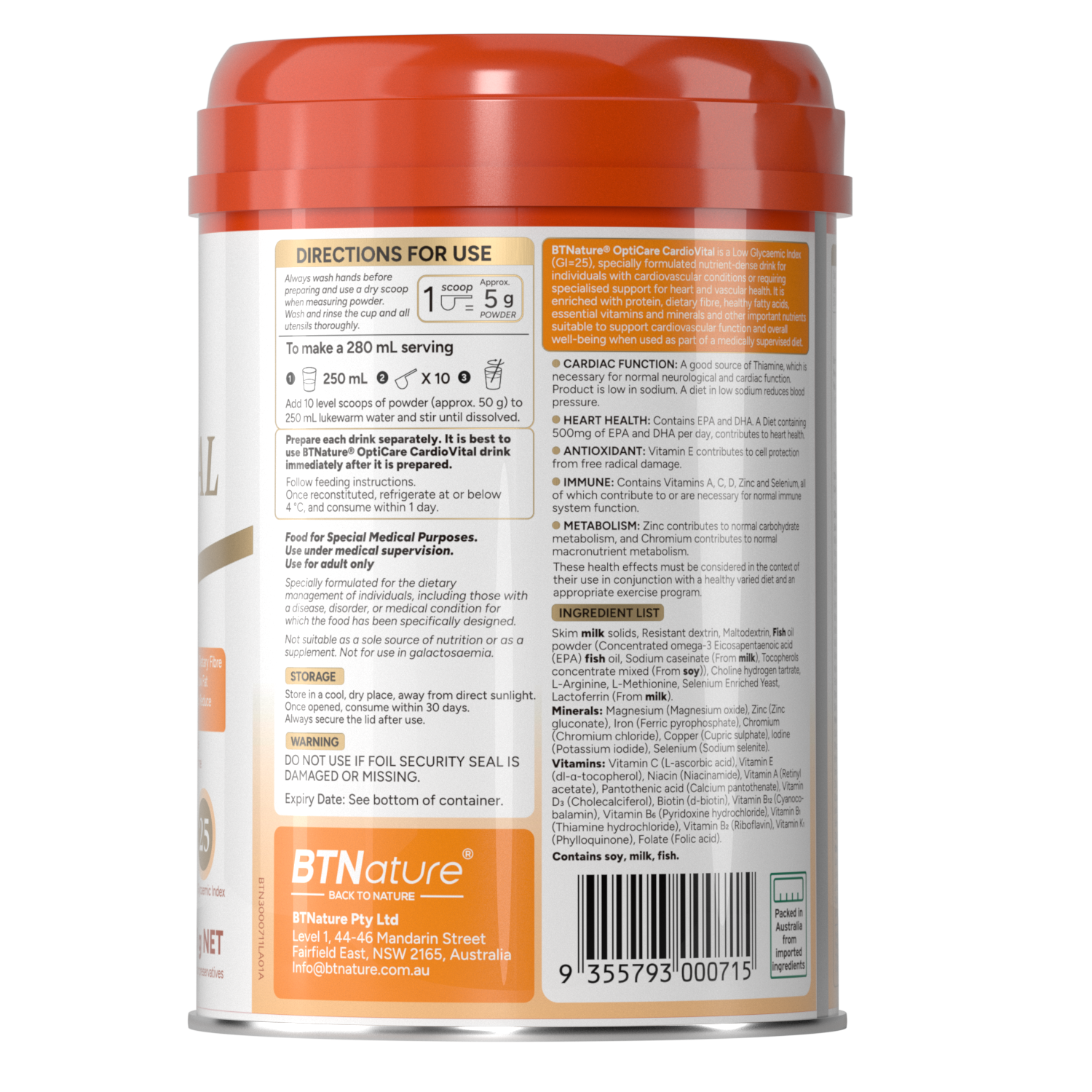 BTNature® OptiCare CardioVital Enriched Nutrition