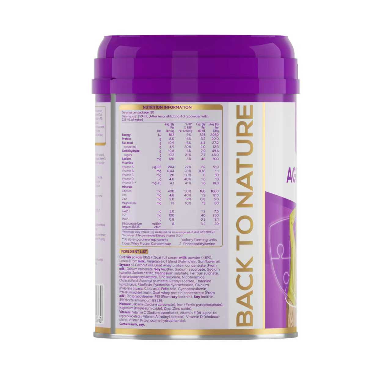 BTNature® PREMIUM Aged Care Pro Goat Milk Powder